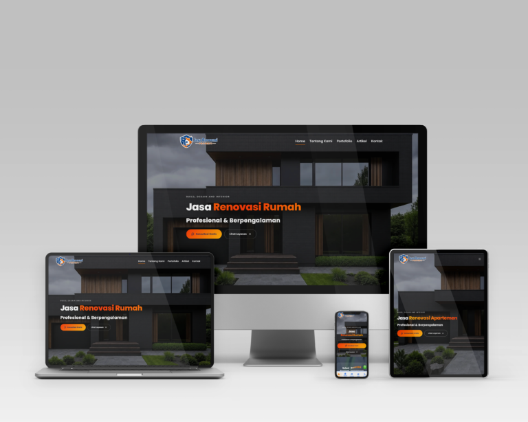 Tampilan landing page profesional jasarenovasiproperti.com